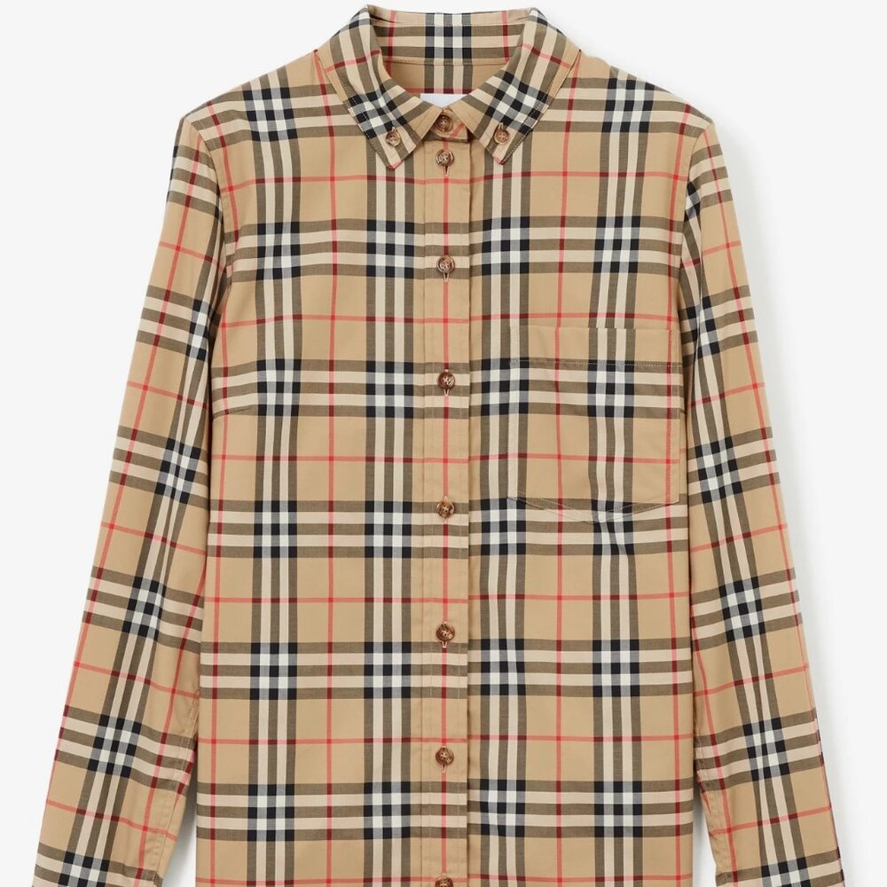 $620.00 NEW Burberry nova check plaid shirt blouse